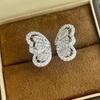 New Vintage 100% Pure 925 Sterling Silver Aaa Zirconia Butterfly Shape Ring For Women Luxury Wedding Jewelry Adjustable Opening