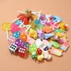 10PCS Resin Pendant Charms Rabbit Dice Lollipop Ice Cream Random Mix Pendant Decoration for Keychain Jewelry Making Supplies