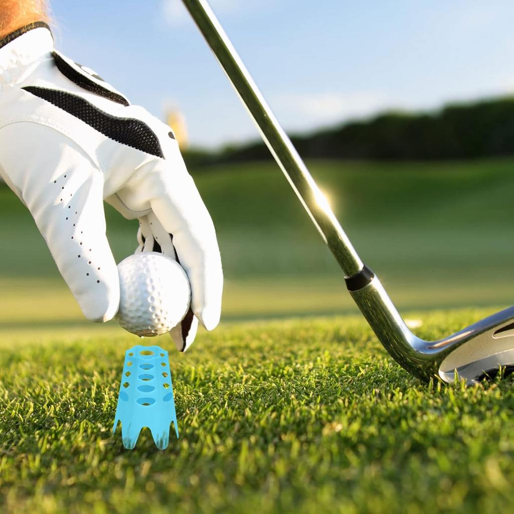 CHGCRAFT 17Pcs Golf Simulator Tees Plastic Golf Tee Golf Mat Tees Practice Golf Tees Perfect for Turf and Driving Range Indoor Claw Tee Mixed Color