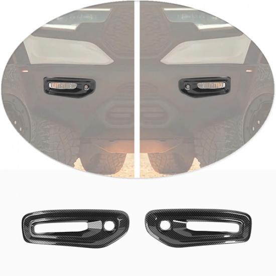 For Dodge Ram 1500 19-26 Carbon Fiber Front Fog Light Cover Fog Lamp Frame Trim