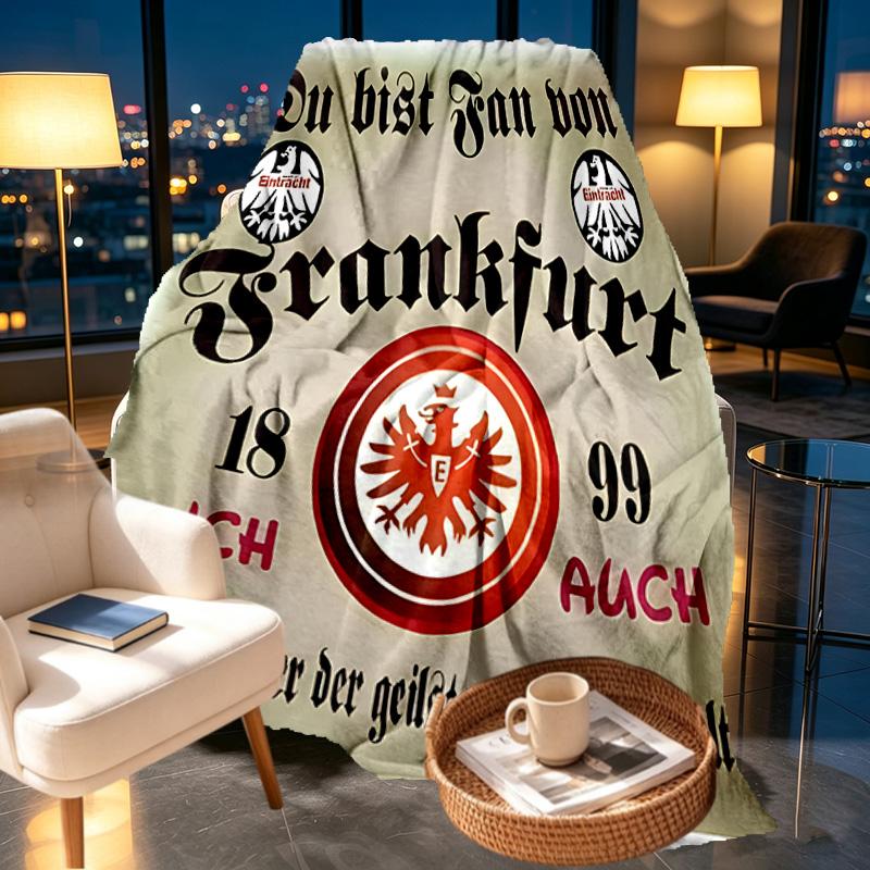 Eintracht Frankfurt Print Blanket - Soft & Comfortable, for Bedroom, Travel, Sofa, Home Decoration - Birthday Christmas Gift for Friend