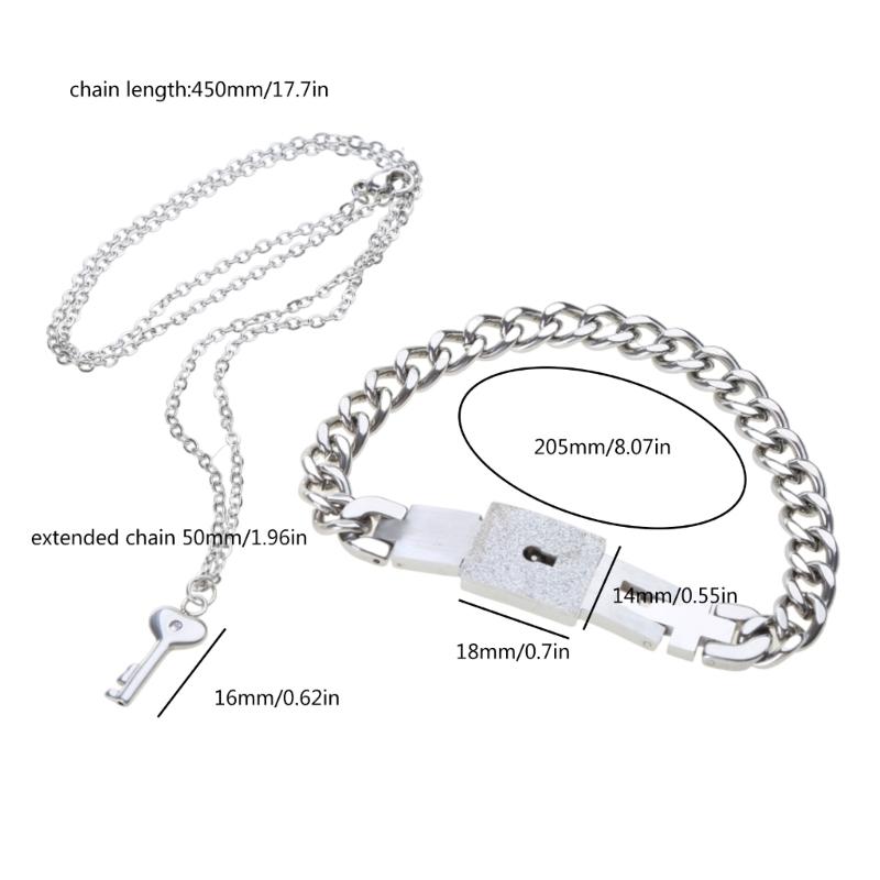 Bracelet jonc Cœur Argenté Délicat pour Pendentif Clé Ensemble Bijoux pour Amoureux pour Jour d'Anniversaire de Couples