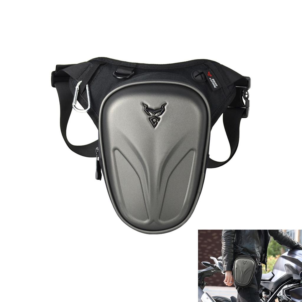 Waterproof Motorcycle Wasit Bag Drop Leg Side Bag Outdoor Casual Moto Bag Fanny Pack Hard Motorbike Hard Shell Hip Belt Backpack
