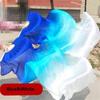 120/150/180cm Gradient Color Dancer Fan Right&Left Hands Practice Long Imitation Silk Fans