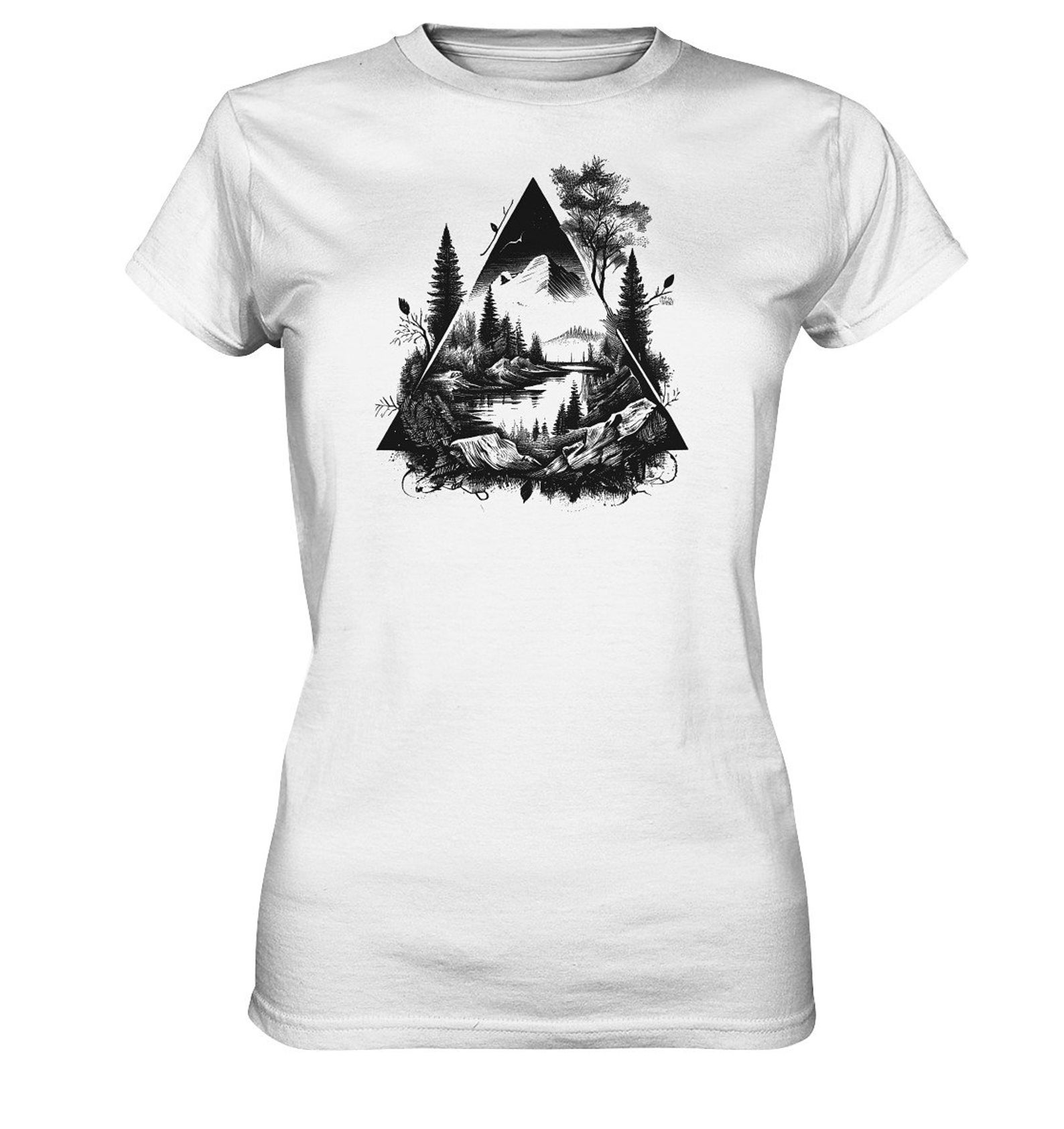 Mountains Landscape National Park Nature Hiking Forest T-Shirt - Premium Shirt 4XL