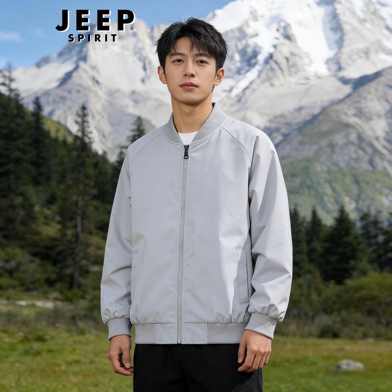 

JEEP SPIRIT Men s Baseball Collar Jacket M