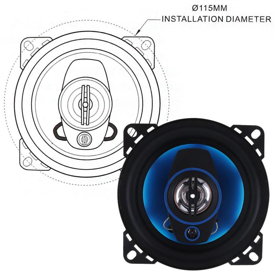 2pcs 4 Inch 100W 3 Way Car Hifi Loud Speaker Coaxial Horn Auto Automobile Stereo