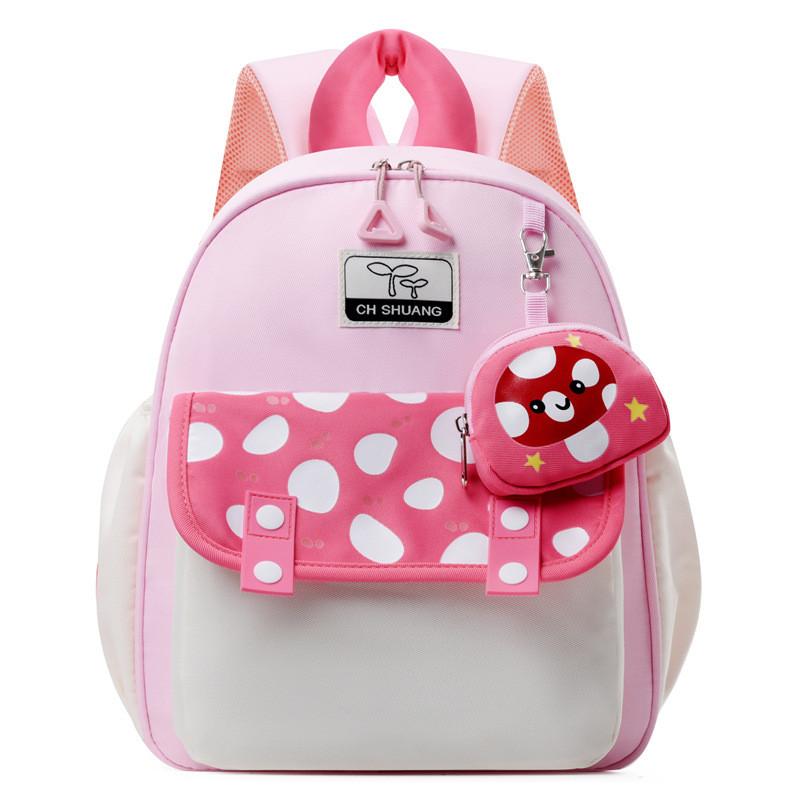 Panda Rabbit Tiger Mushroom Lotso Printed Backpack Breathable Schoolbag Cartoon