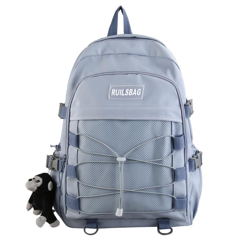Personality Trend Cross Rope School Bag Female College Student Korean Version Versatile Backpack Japanese College Style Backpack Female