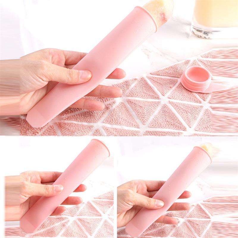 1Pc Popsicle Maker Silicone Reusable Summer Popsicle Maker Quick-freeze Self-sealing Popsicle Tubes Ice Cream Kitchen Tool
