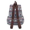 1Pc New Ethnic Style Multi-pocket Backpack Female Mori Foreign Style Large Capacity Canvas Schoolbag Casual Outdoor Small Backpack