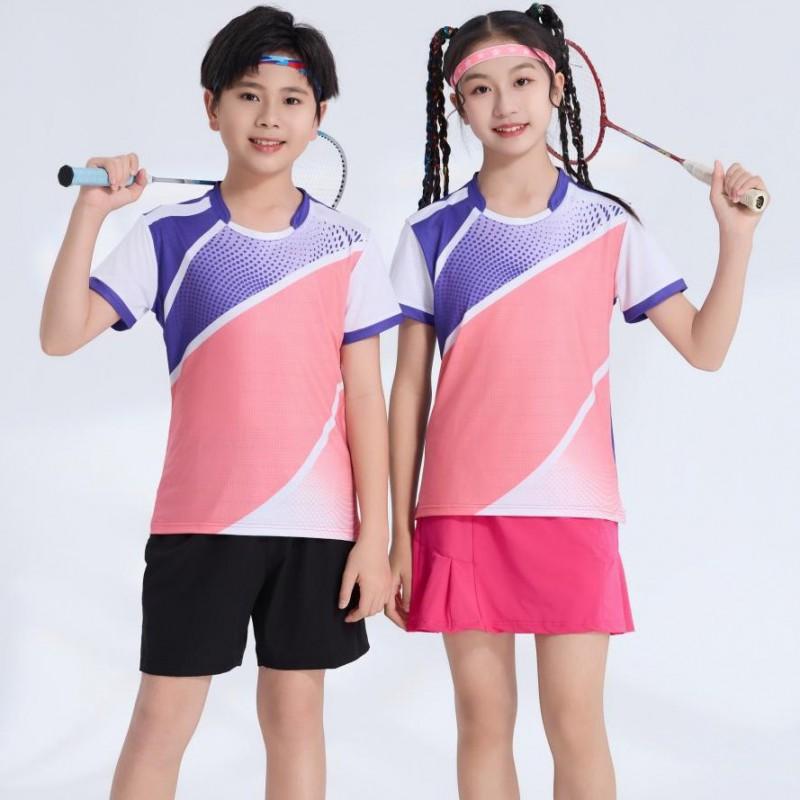 Breathable Ice Silk Sport Set Kids Adults - Badminton Tennis Volleyball Table Uniform Custom Print