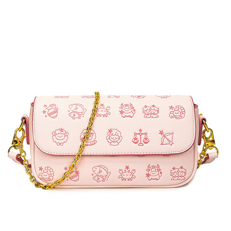 Fashion versatile cartoon chain single shoulder armpit bag women's summer new crossbody small square bag