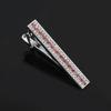 Zinc Zinc Alloy Cuff Links Shiny Sleeve Button Fashion Strip Zircon Tie Clip  Men's Suit Accessory