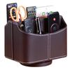 Supporto per Telefono e TV con Telecomando in Pelle a 360 Gradi Scatola Portaoggetti da Scrivania Porta Pennelli per Cosmetici Organizer per Trucco