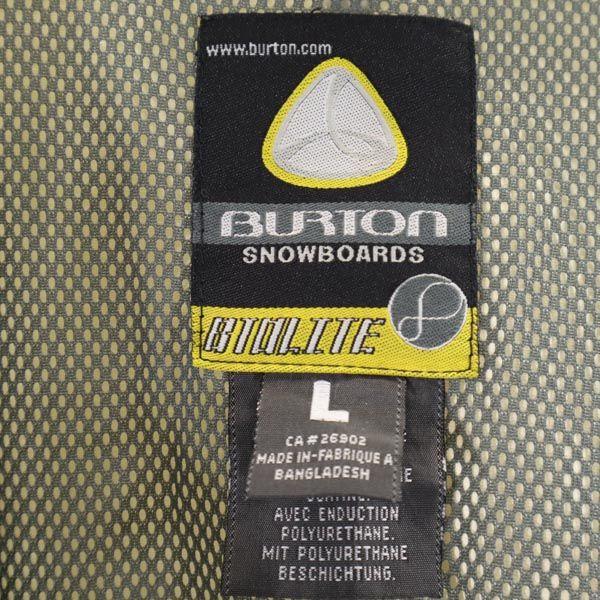 Burton Snow Board Nylon Jacket L Gray X White Mesh Lining Men's Used