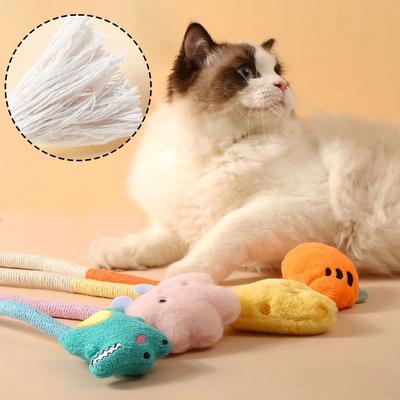 Interactive Chewing Cotton Rope Toys Bite Resistant Funny Cat Teaser Toy For Cat Dog