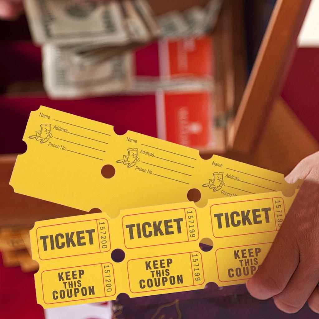 100Pcs Toy Lottery Tickets Raffle Travel Raffle Tickets Carnival Decorations Carnival Decor Circus Paper Tickets Tickets Labels