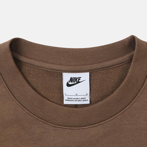 Nike Men's Brown Crew Neck Pullover Long Sleeve Sweatshirt