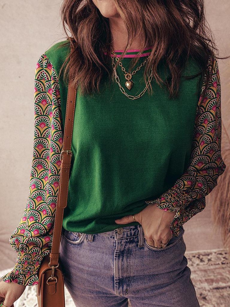 Autumn 2025 Women's Fashion Pullover: Multi-Color Ruffle Sleeve Round Neck Sweater