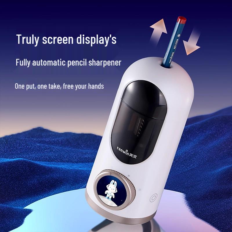 Silent Intelligent AI Electric Pencil Sharpener for Students - Large Caliber & Fully Automatic