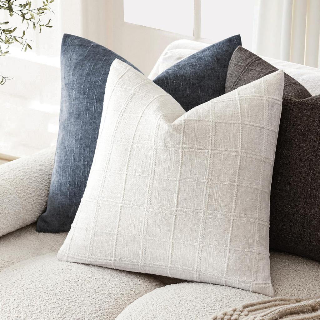 Green Square Cushion Cover Modern Chenille 45x45CM Decorative Pillow Cover Farmhouse Sofa Pillow Cover for Sofa Chair Couch