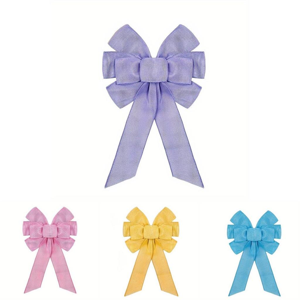 Beautiful Spring Floral Wreath With Stylish Bow In Multiple Colors For Festive Decor