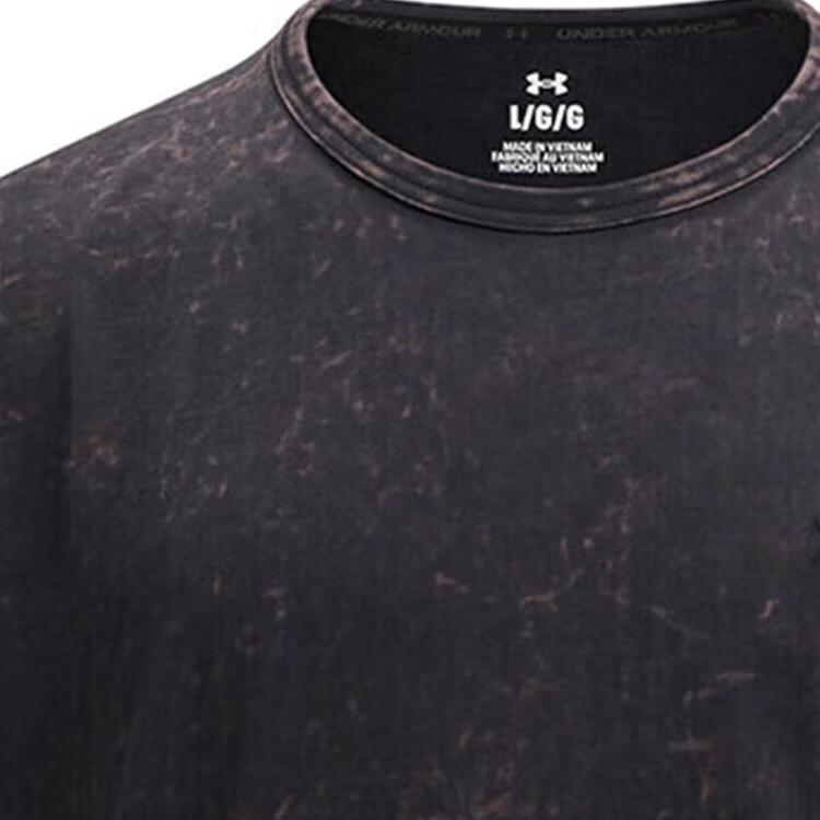 Under Armour Water Wash Brand Logo Embroidered Comfortable Casual Short Sleeve T-Shirt Men T-Shirts Medium-Coal-Gray 1389362-016