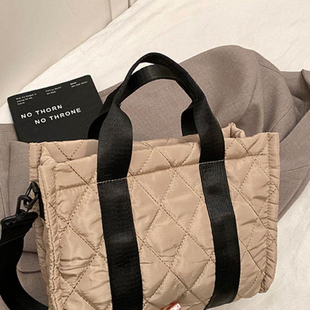 Korean Style Korean Shoulder Bag Large Capacity Small Puffer Bag Space Cotton Crossbody Bag  Girls