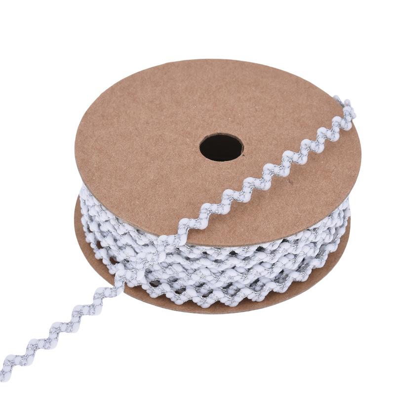 New scallion silk wavy webbing, handmade hairpin ribbon, clothing accessories, hats, scarves, decorative lace