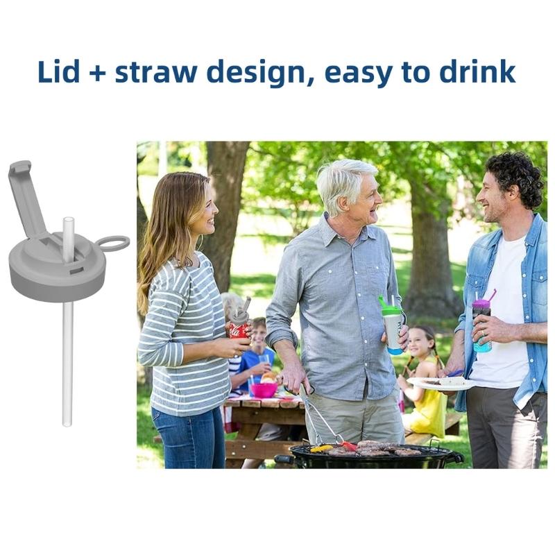 Colorful Silicone Sodas Can Lid and Straw Easy Use Spill-proof Sealed Can Cover for Canned Beverages Beer and Juice