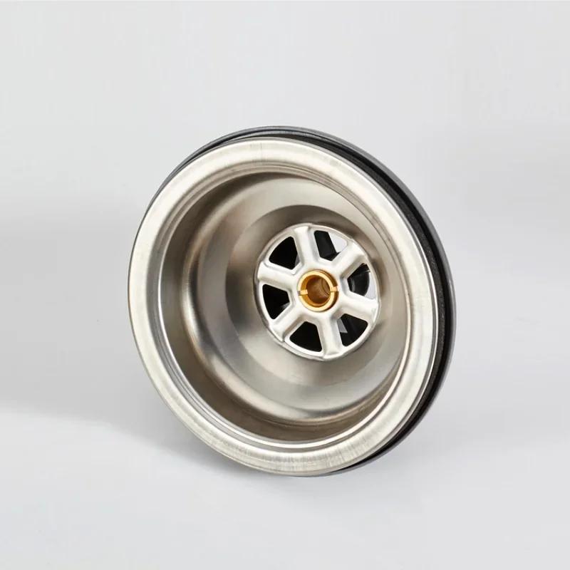 1 STÜCK Edelstahl Spülbeckenablauf Beckenablauf Abfallsieb Stopfen Abfallkorb Dichtungsdeckel für Küchen Badezimmer Zubehör