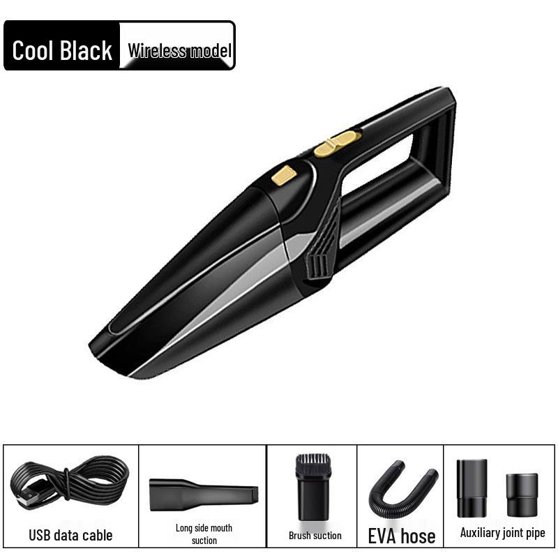 120W High Power Car Vacuum Cleaner, Wet & Dry, Strong Suction, HEPA Filter