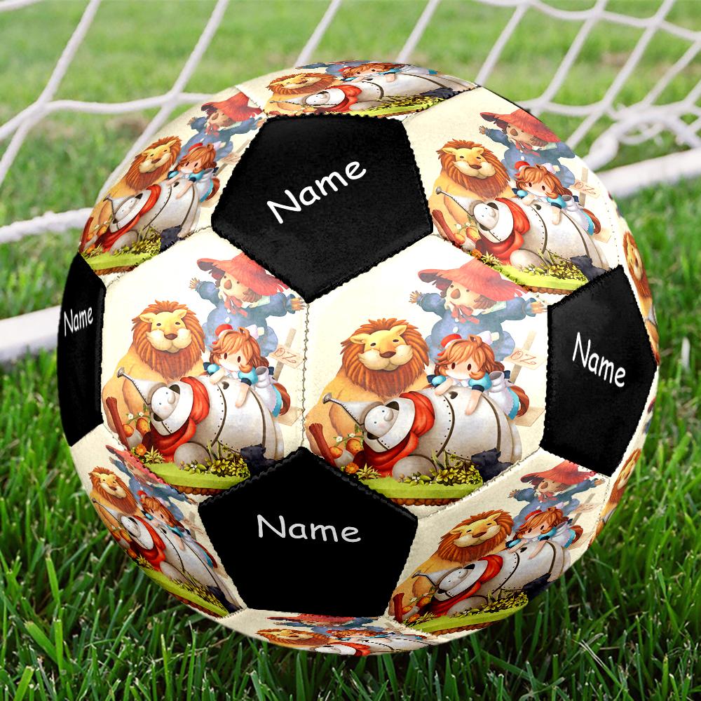 Custom Name Alice in Wonderland Theme Size 5 Soccer Ball, Suitable for Both Indoor and Outdoor Matches, a Gift Suitable for Everyone.