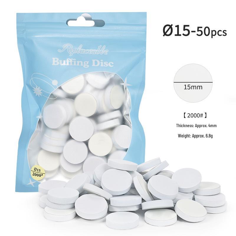 50-teiliges Nailart-Schleif- und Polierset mit 15 mm Schleifblättern