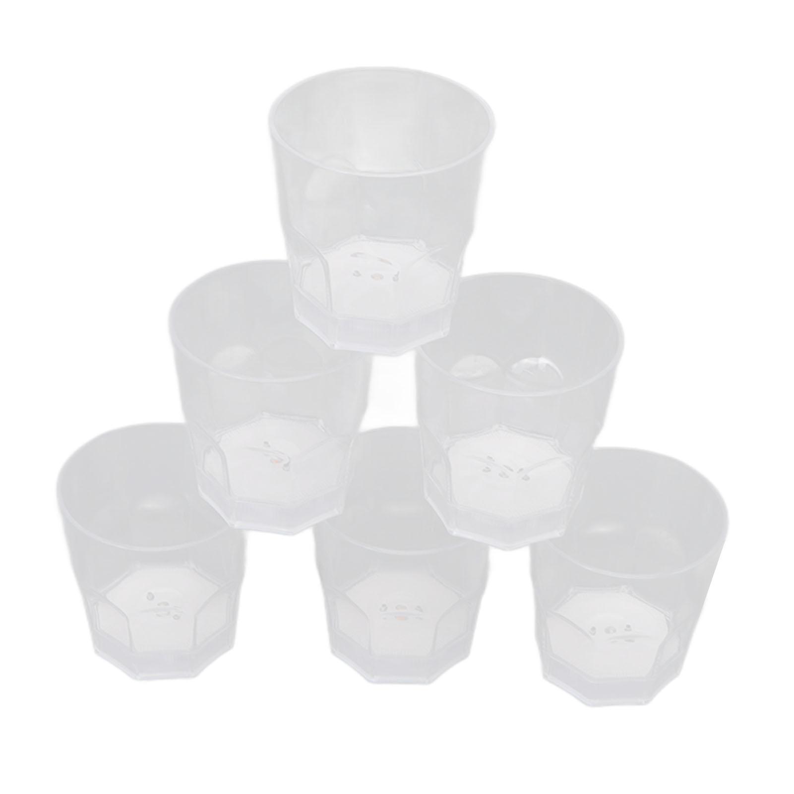 6 Pcs LED Multicolor Whisky Cup Water Activated Fun Light Up Drinking Tumblers Octagonal Cup L