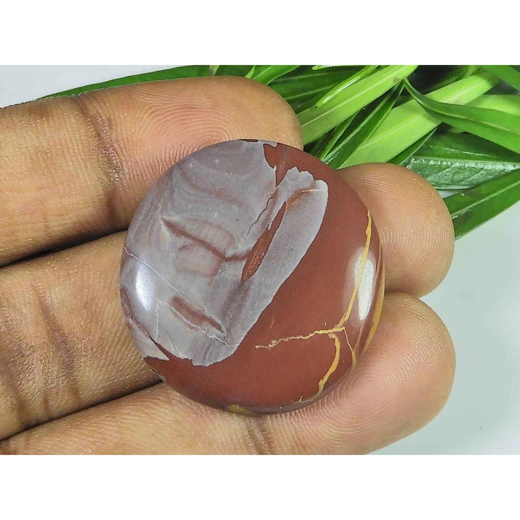 30X30X06MM Natural Noreena Jasper Round Cabochon Loose Gemstone 52Cts SK-3832