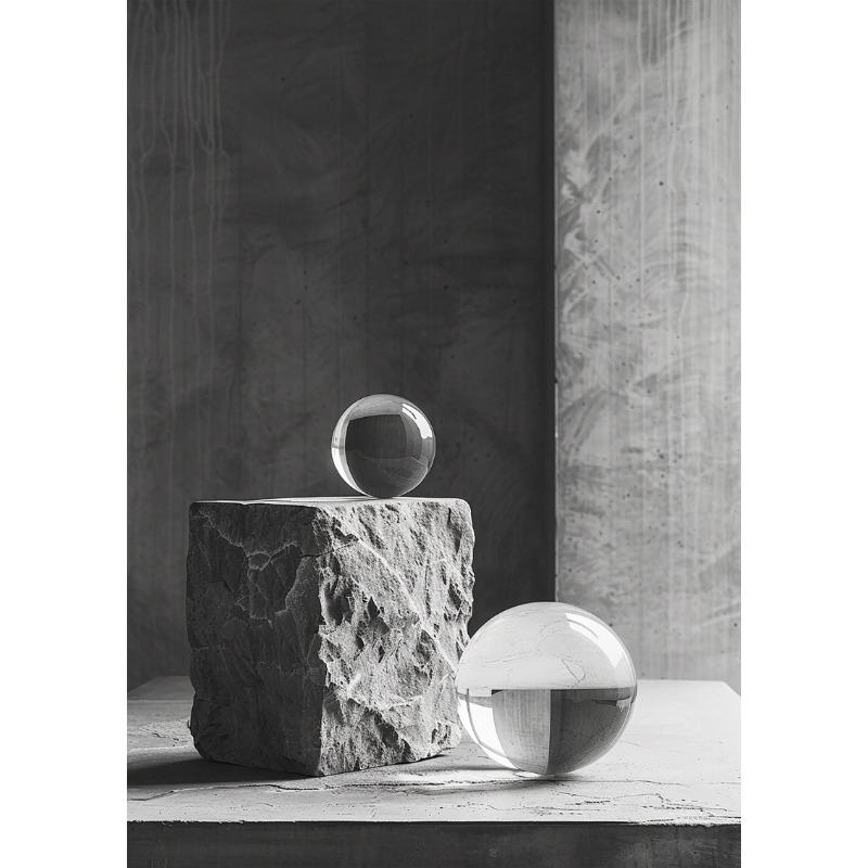 

Классическое Модное Произведение Искусства Минималистичный Черно-Белый Геометрический Баланс Арт Постер Холст Картины Настенное Искусство Картинки Домашний Декор 21cm×30cm NoFrame