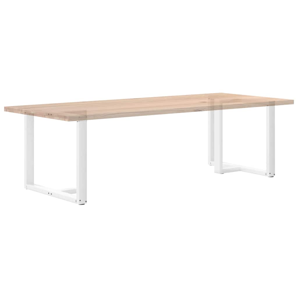 Vidaxl Nogi Do Stołu Jadalnego, 2 Pcs., Białe, 90X35X(72-73) Cm, Stal