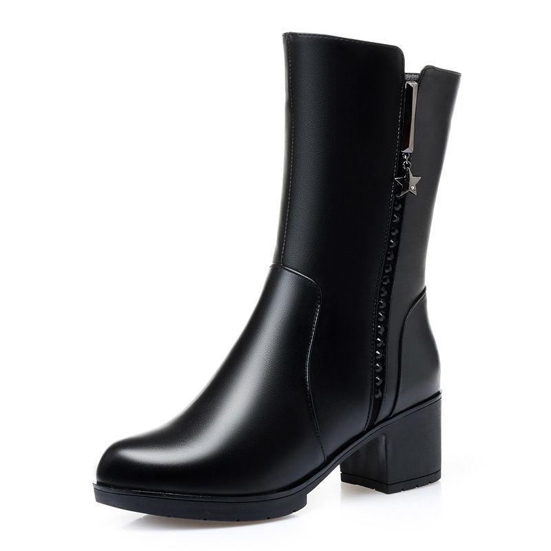 Botas de invierno para mujer Botas largas Mujer Tacón alto Moda Lana Botas  de nieve Mujer comprar a buen precio — entrega gratuita, reseñas reales con  fotos — Joom