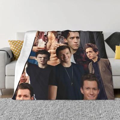 Tom Holland Collage Blankets Comfortable Soft Flannel Winter Throw Blanket for Sofa Car Bedroom
