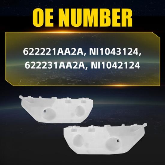 Bumper Bracket For Nissan Murano 2009 To 2014 Front Driver Passenger Side White