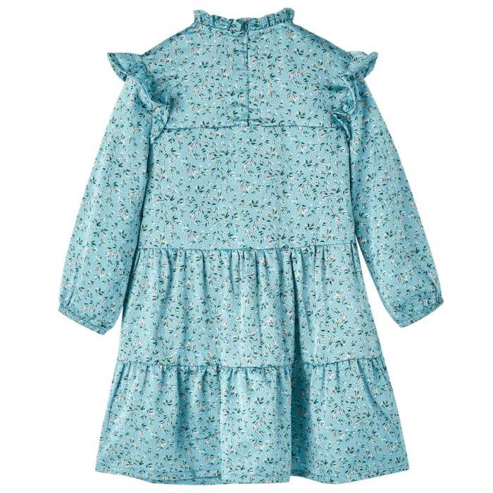 Robe fille - vidaXL - Modèle sans manches - Couleur bleu - Taille 116 - Imprimé glaces et cerises