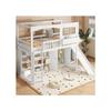 Bunk Bed - MUVOE - 90x200 Cm - White - Safety Rails - Integrated Storage