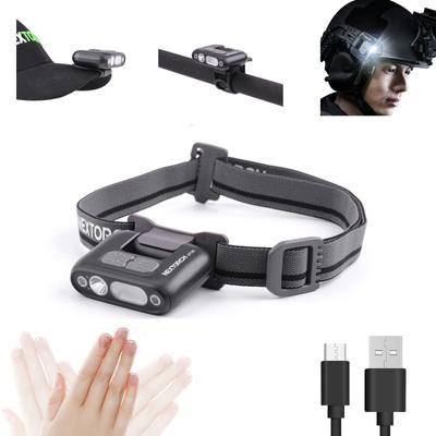 NEXTORCH LED Headlight Cap Light 320 Lumens Small Rechargeable White Light Red Light 4 Level Dimming Sensor Function Accessories High Brightness SOS