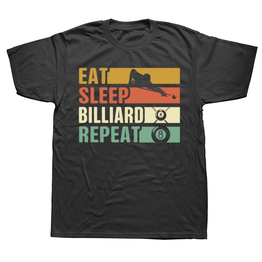

Funny Eat Sleep Billiard Repeat Graphic T-shirts Men Women s Fashion Casual Tshirt 100% Cotton Loose Oversized Snooker T Shir... S разноцветный