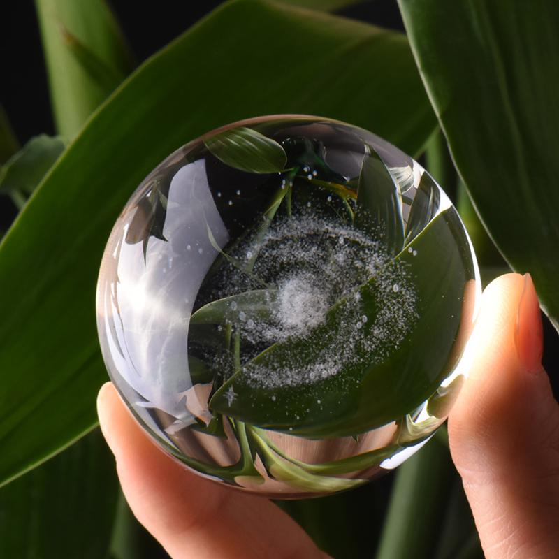 Four-Leaf Clover Glass Crystal Ball Ornament - Friendship Home Decor & Gift for Birthdays