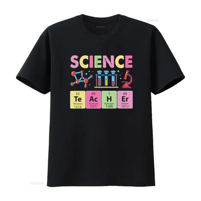 Science Teacher T Shirt Periodic Table Chemistry Sarcastic For Vintage Washed Unisex Graphic Homme Casual Stretched Slightly
