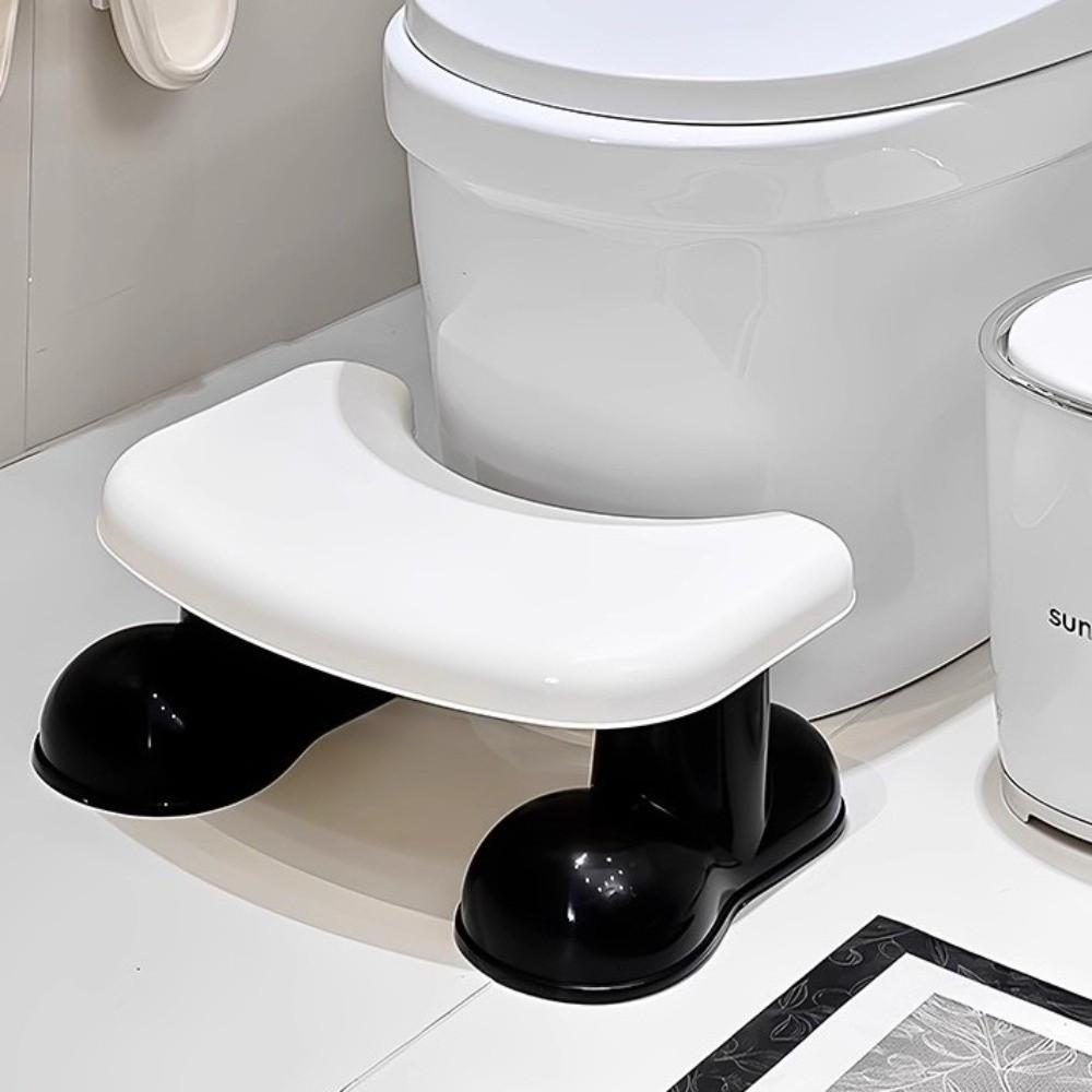 Sturdy Toilet Stool Plastic Poop Stool Comfortable Anti-Slip Seat Stool  Elderly