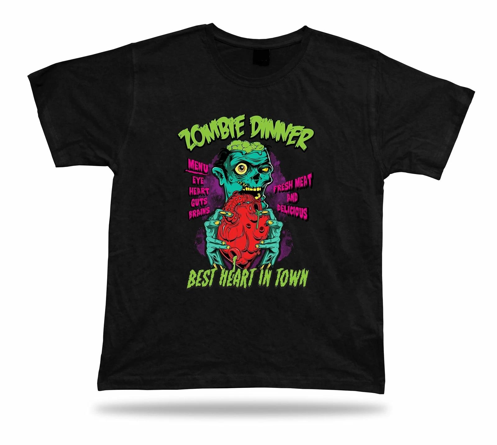 Zombie Dinner Best Heart in Town unique concept tshirt tee birthday present S